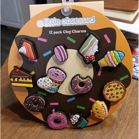 Clog Charms - A Little Obsessed- 12 Pack Junk Food Themed - Picture 2 of 3